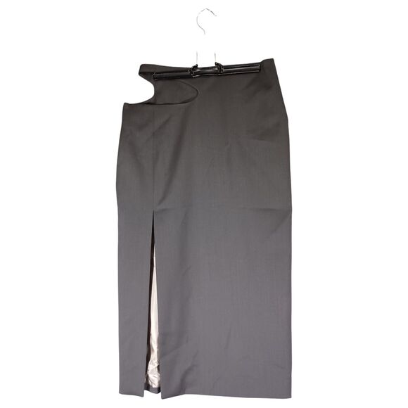 Low Classic Skirt Pencil Midi Grey Small Wool Blend - Picture 1 of 4
